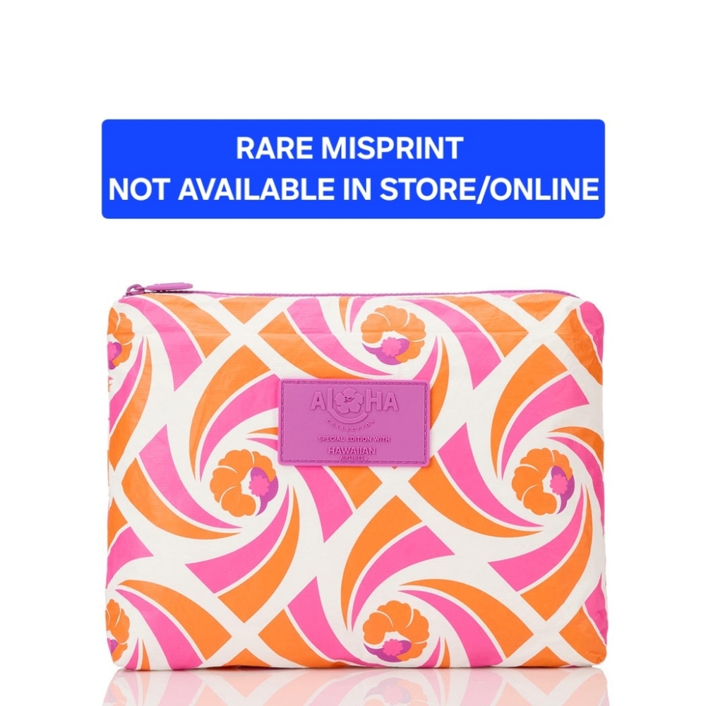 RARE ALOHA Collection x Hawaiian Airlines Special Edition Mid Pouch ✈️🩷🧡